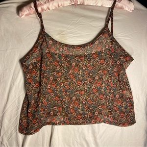 Brandy Melville floral sheer tank
